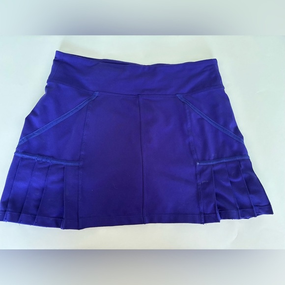 Athleta Tennis Skort Side Pleats Royal Blue Size Medium - Picture 1 of 7